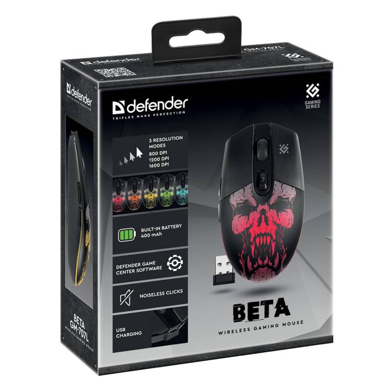 Brothers.az | Defender Beta GM-707L Simsiz Gaming Mouse (52707)